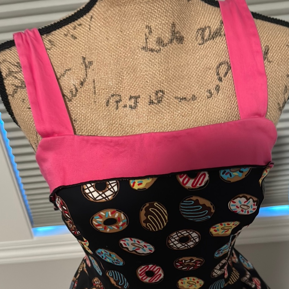 Pinup Couture Pink and Black Fit and Flare Sundress - Picture 2 of 4